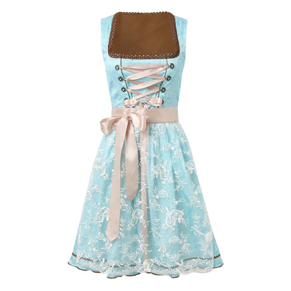 Damen Trachtenkleid Dirndl im Retro-Stil – Oktoberfest Outfit für Volksfeste und besondere Anlässe