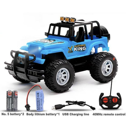 Ferngesteuertes Offroad-Spielzeugauto für Jungen – RC Jeep mit Controller, Abenteuerfahrzeug für Kinder