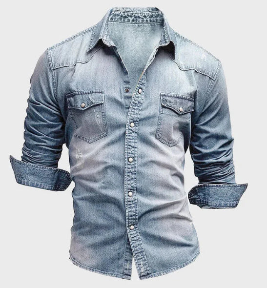 Francis – Slim Fit Herrenhemd mit langen Ärmeln in einfarbig