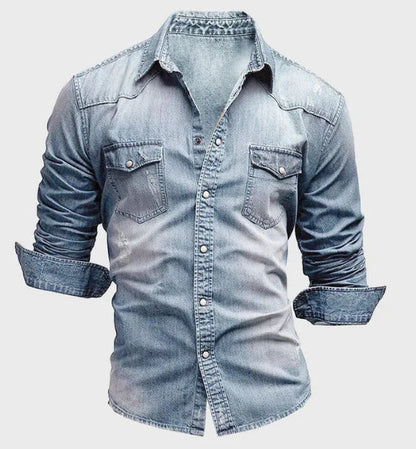 Francis – Slim Fit Herrenhemd mit langen Ärmeln in einfarbig
