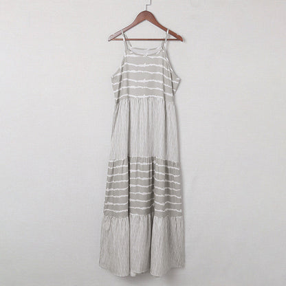 Anne – Gestreiftes Kleid mit hängendem Hals für Frühling und Sommer
