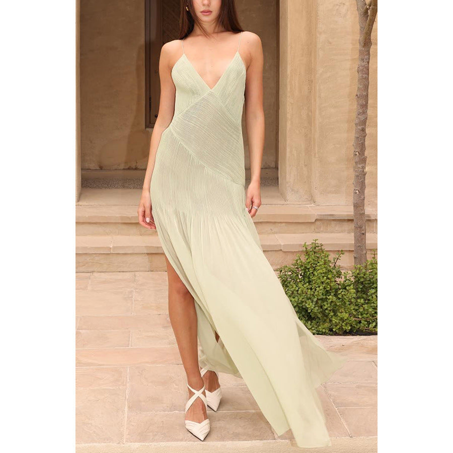 Rebecca – Lockeres Kleid mit Druckfalten und Perspektive für den Urlaub