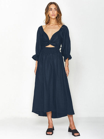 Kate – Rüschiges Damenkleid mit Kordelzug