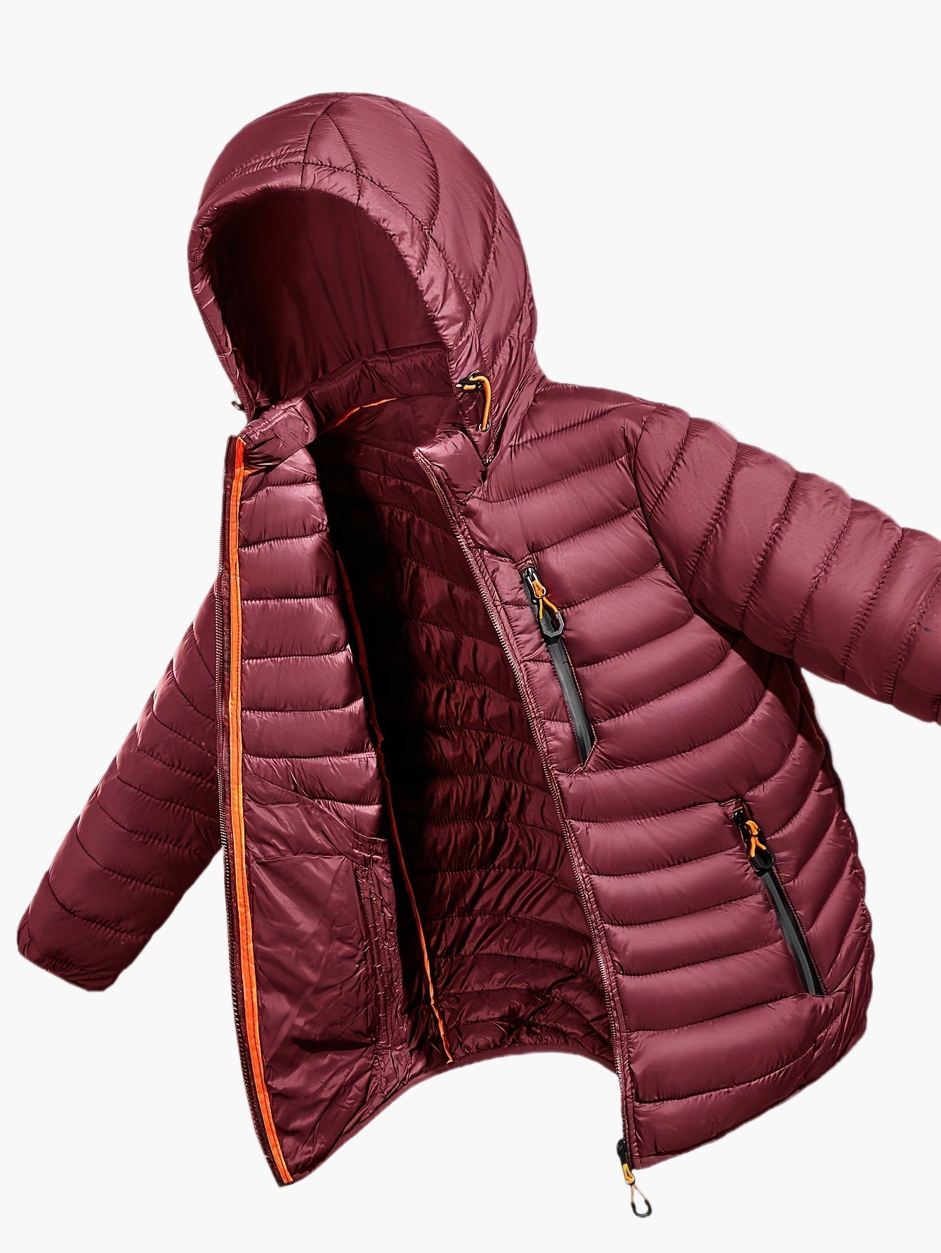 Herren Steppjacke mit Kapuze – Outdoor Freizeitjacke, Winddicht, Übergangsjacke