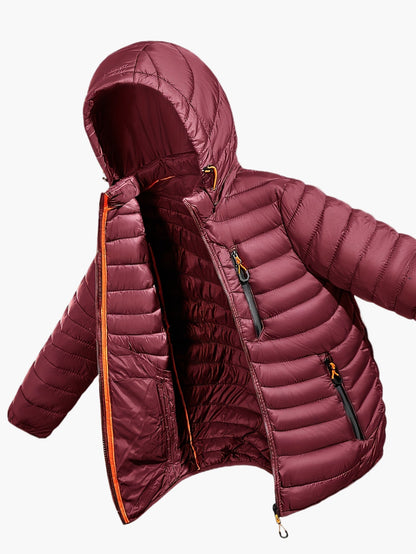 Herren Steppjacke mit Kapuze – Outdoor Freizeitjacke, Winddicht, Übergangsjacke