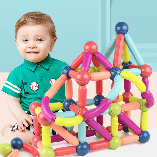 Magnetische Konstruktionsspielzeug Bausteine für Kinder – Kreatives Lernspielzeug für Jungen und Mädchen