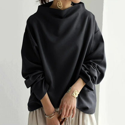 Damen Oversize Pullover mit Langarm – Modischer Freizeitpullover für Alltag und Büro