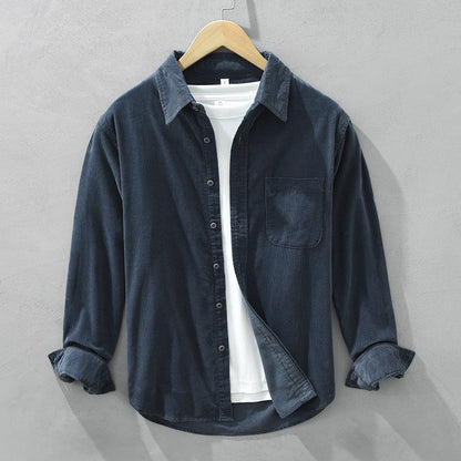 Herren Retro Freizeithemd im japanischen Stil – Lässig Modern für Alltag und Büro