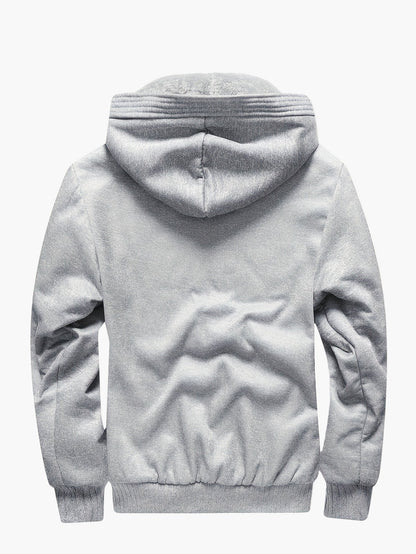 Herren Winter Kapuzenjacke mit Plüschfutter – Warme Freizeitjacke für kalte Tage