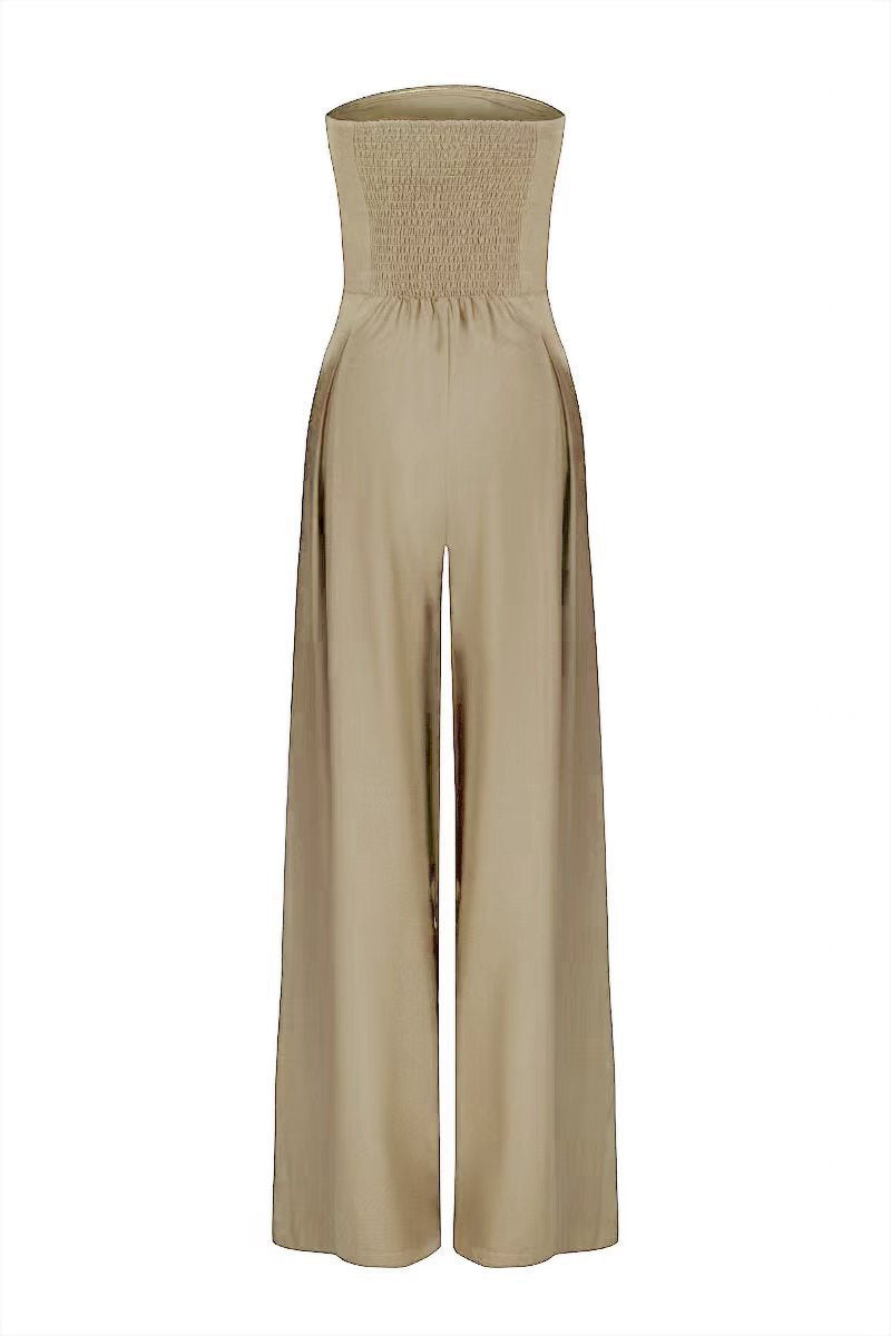 Sue – Weite Jumpsuit mit Rückenfreiheit und Tube-Top