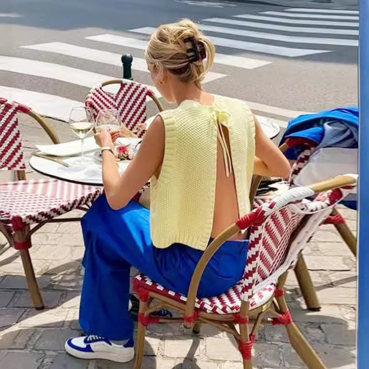 Julie – Rundhals Wollweste für Damen