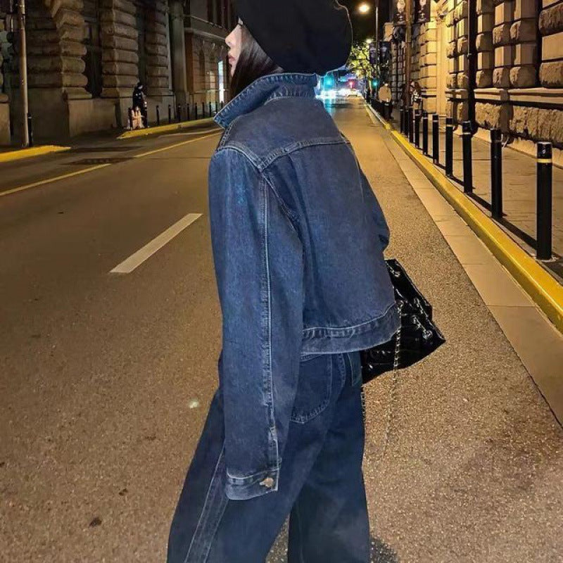 Rodney – Hoch taillierte gerade weite Jeans im Zweiteiler-Set