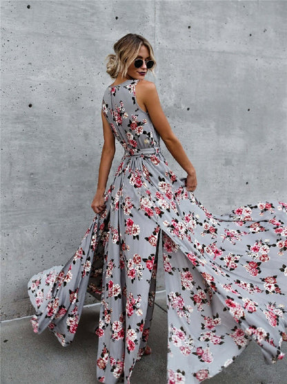Gabrielle – Blumenkleid mit V-Ausschnitt aus Spitze