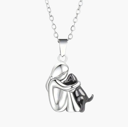 Damen Halskette mit Hund-Anhänger – Symbol für Freundschaft & Liebe, Geschenk für Hundefreunde