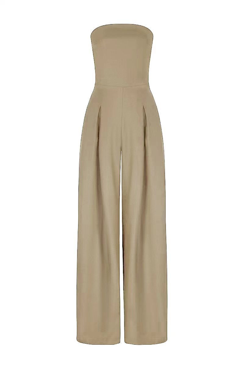 Sue – Weite Jumpsuit mit Rückenfreiheit und Tube-Top