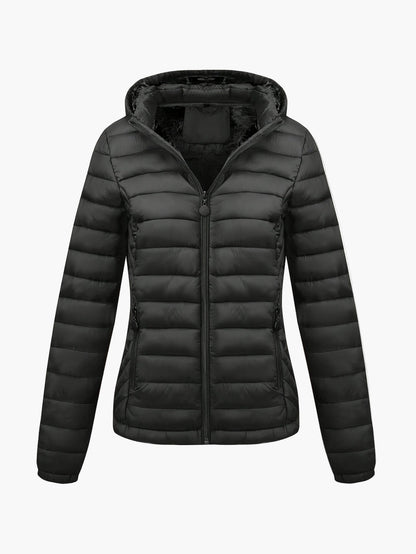 Damen Steppjacke mit Kapuze – Leichte Freizeitjacke für Herbst und Winter