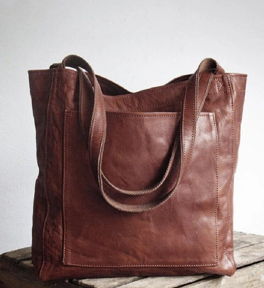 Wendy – Tragetasche aus veganem Leder mit Vintage-Design und Tasche