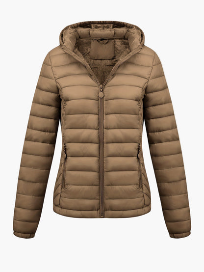 Damen Steppjacke mit Kapuze – Leichte Freizeitjacke für Herbst und Winter