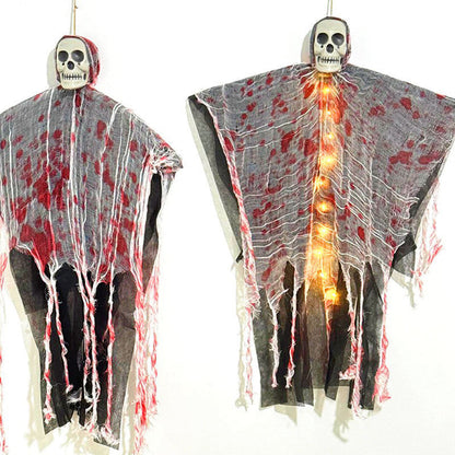 Halloween Blutige Leuchtende Hängende Skelett-Deko – Gruselige Party-Dekoration