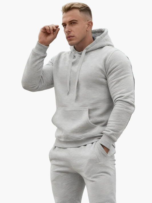Herren Sportlicher Kapuzen-Trainingsanzug Freizeit Set – Athleisure Look für Alltag und Fitness