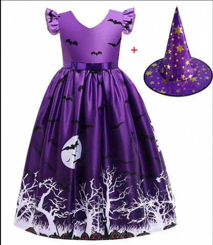 Sophie – Halloween Prinzessinkleid mit Halloween-Print