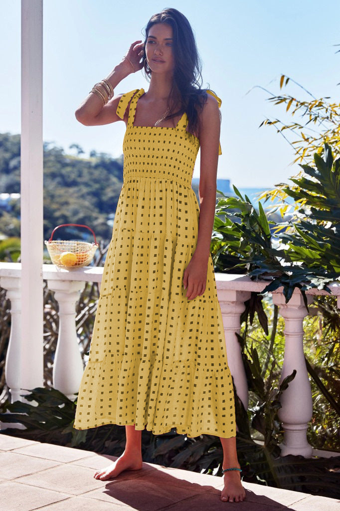 Tamara – Langes Kleid mit Sling-Tie-Druck