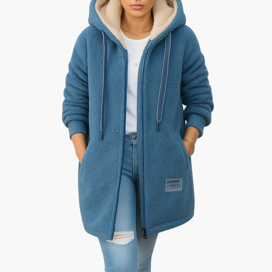 Damen Fleecejacke mit Kapuze – Lässiger Komfort und moderner Stil für Alltag und Freizeit