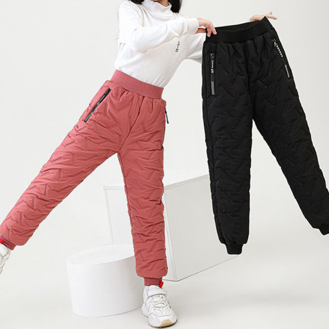 Kinder Outdoor Winter Thermohose – Wasserdicht & Gefüttert für Jungen und Mädchen – Sportliche Schneehose für Aktivitäten