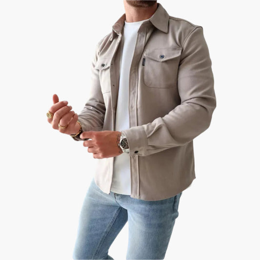Herren Overshirt Jacke – Modernes Button-Through Design, Vielseitiger Stil für Freizeit und Business