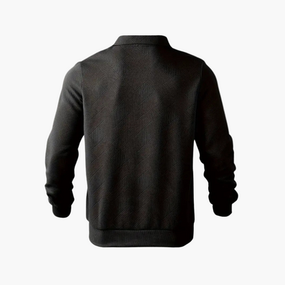 Herren Pullover Vintage Style mit geometrischem Muster und Reißverschluss – Ideal für Freizeit und Alltag