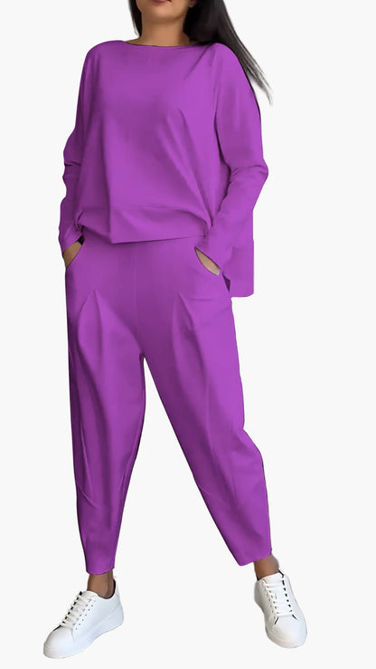Damen Zweiteiliges Cozy Freizeit Set – Komfortabler & Modischer Loungewear Anzug für Alltag und Entspannung