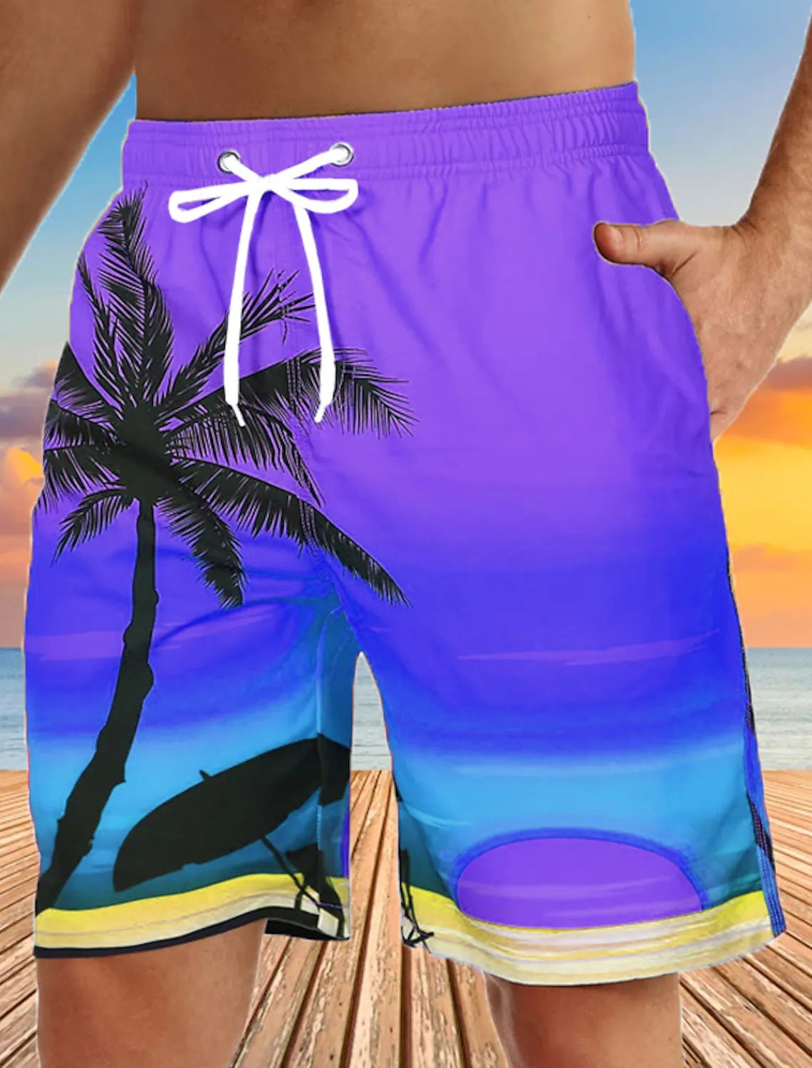 Neville – Herren Strandhose Sommer Cool Schnell trocknend Locker Große Shorts