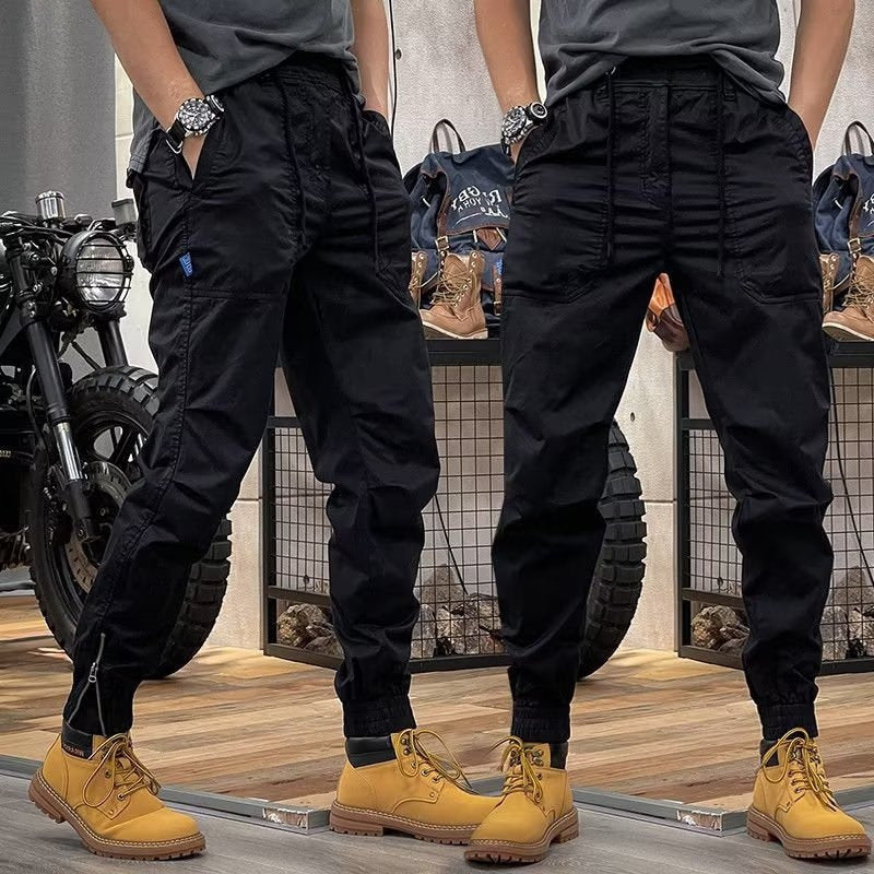 Andrew – Retro Herren-Latzhose mit mehreren Taschen und elastischer Taille