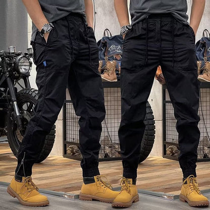Andrew – Retro Herren-Latzhose mit mehreren Taschen und elastischer Taille