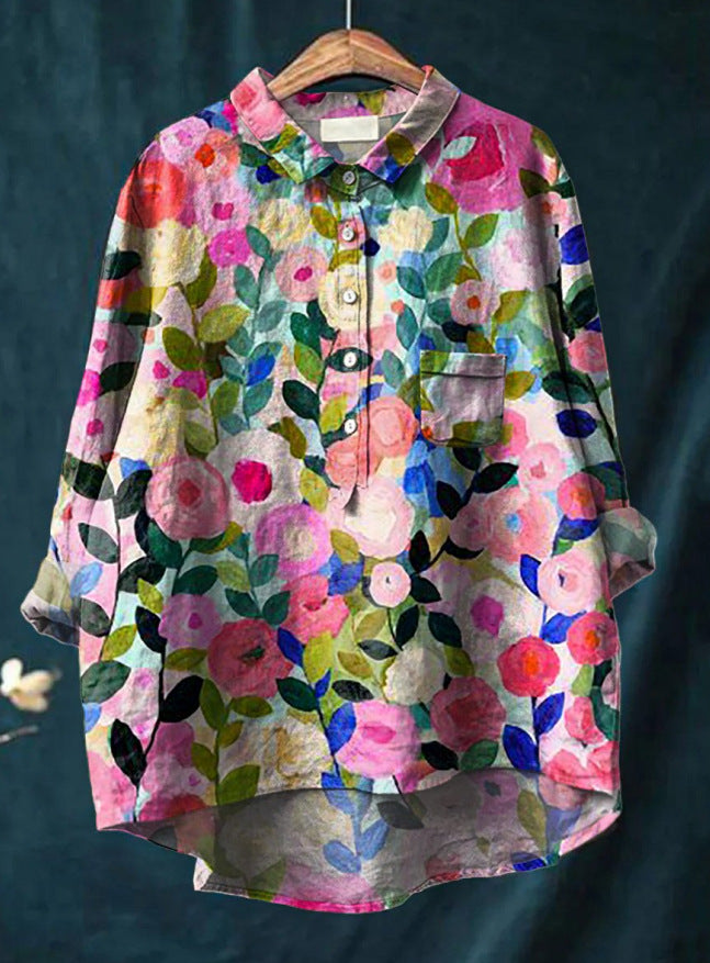 Rachael – Europäischer und Amerikanischer Cardigan-Stil Damenhemd