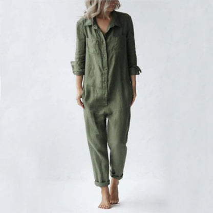 Melanie – Lässiger Jumpsuit mit Taschen und lockerer Passform