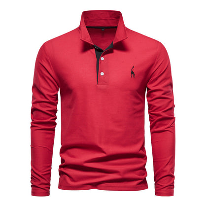 Herren Langarm Poloshirt Klassisch Modern Business & Freizeit