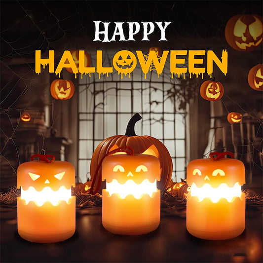 Halloween Deko LED Kürbis-Licht – Stimmungsvolle Lampe für Halloween-Partys & Gruselige Dekoration