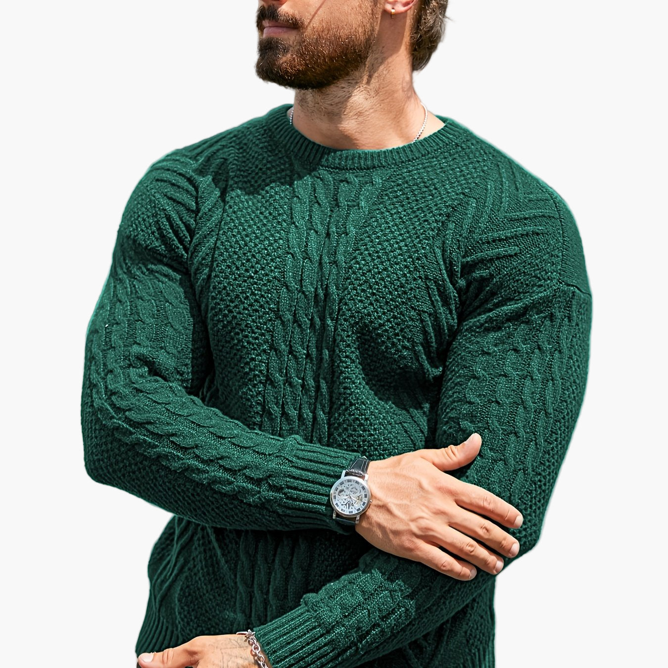 Herren Strickpullover Grobstrick Modern Casual Winterpullover