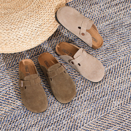 Lydia – Französische Retro Halbschuhe mit geschlossenem Zehenbereich aus veganem Leder