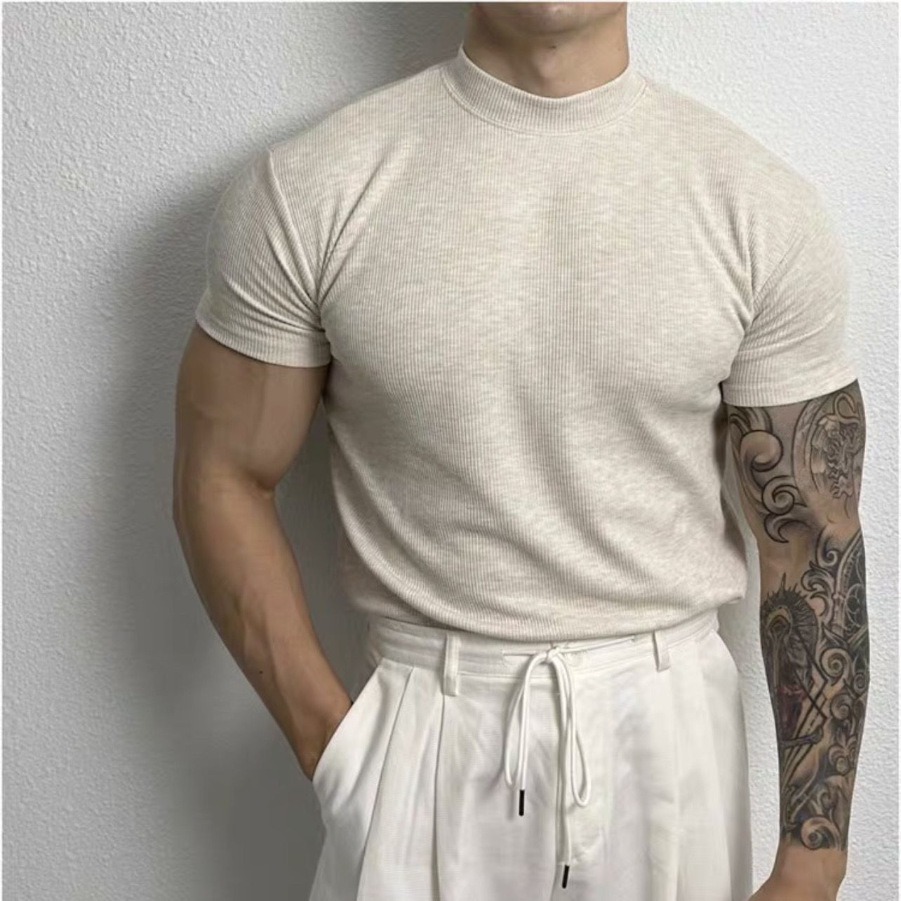 Andrew – Amerikanisches T-Shirt mit Halbkragen