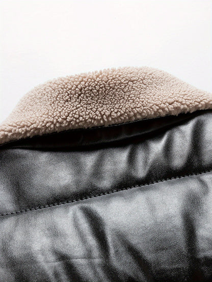 Herren Steppjacke mit Teddykragen – Modische Winterjacke für Alltag & Freizeit