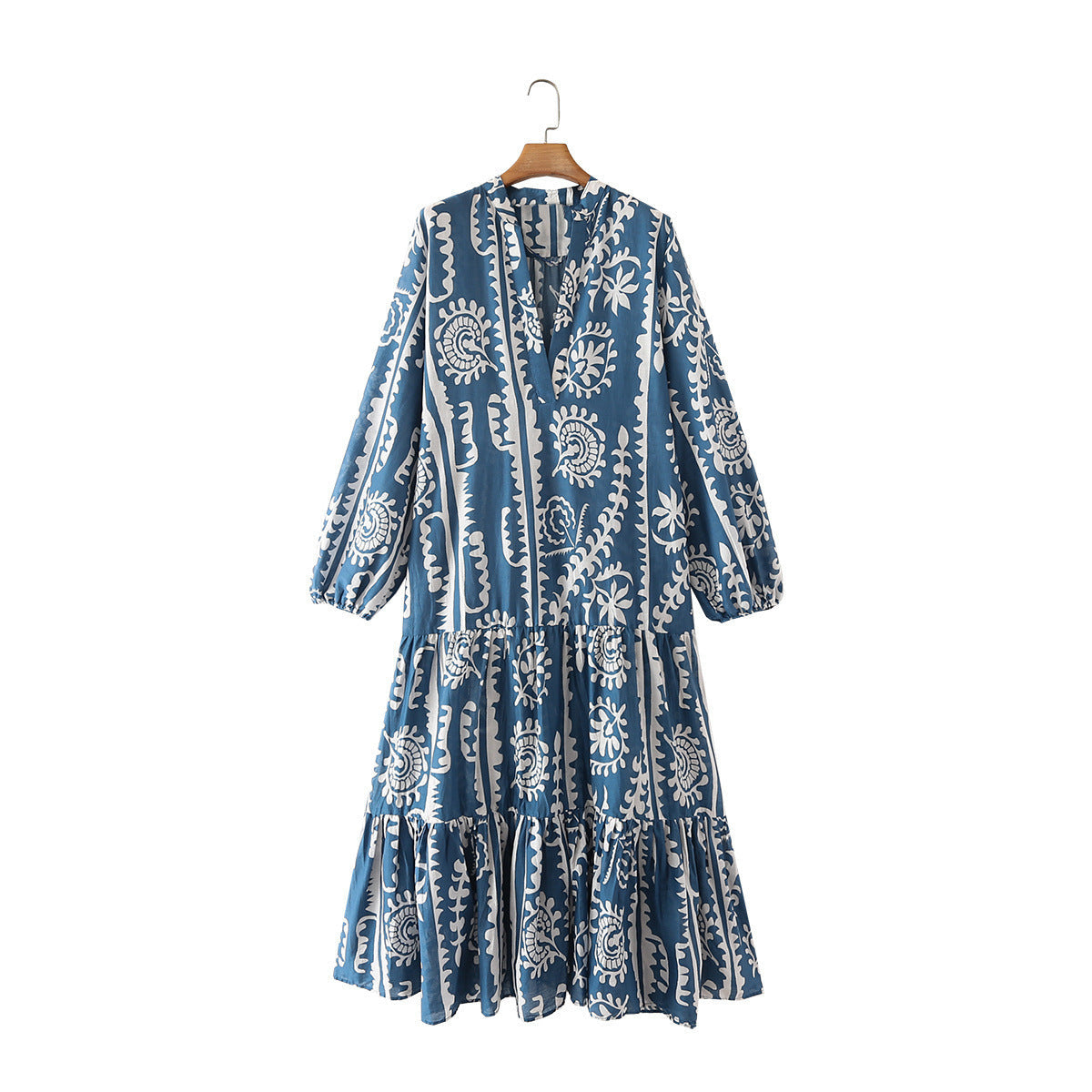 Diana – Modisches Temperament Kleid mit geschichteter Druckgestaltung