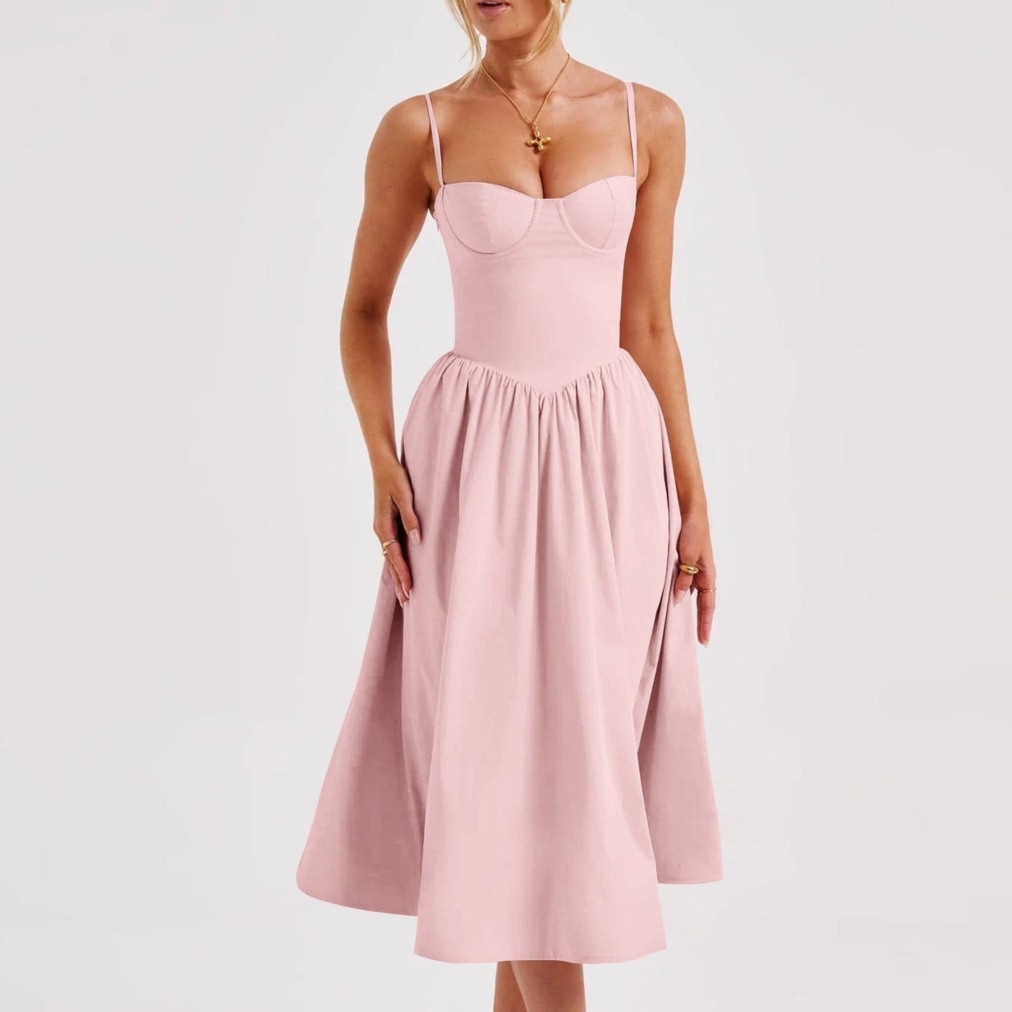 Vanessa – Französisches Retro-Langes Kleid im Hofstil