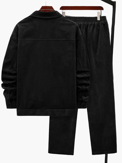 Herren Freizeit Zweiteiler Set – Modernes Outfit für Herbst und Winter, Jacke & Hose, Lässiger Stil