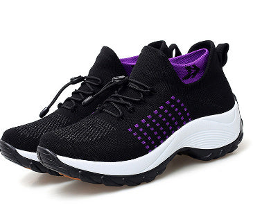 Amanda – Hoch elastische atmungsaktive Sportschuhe für Damen mit fliegendem Gewebe