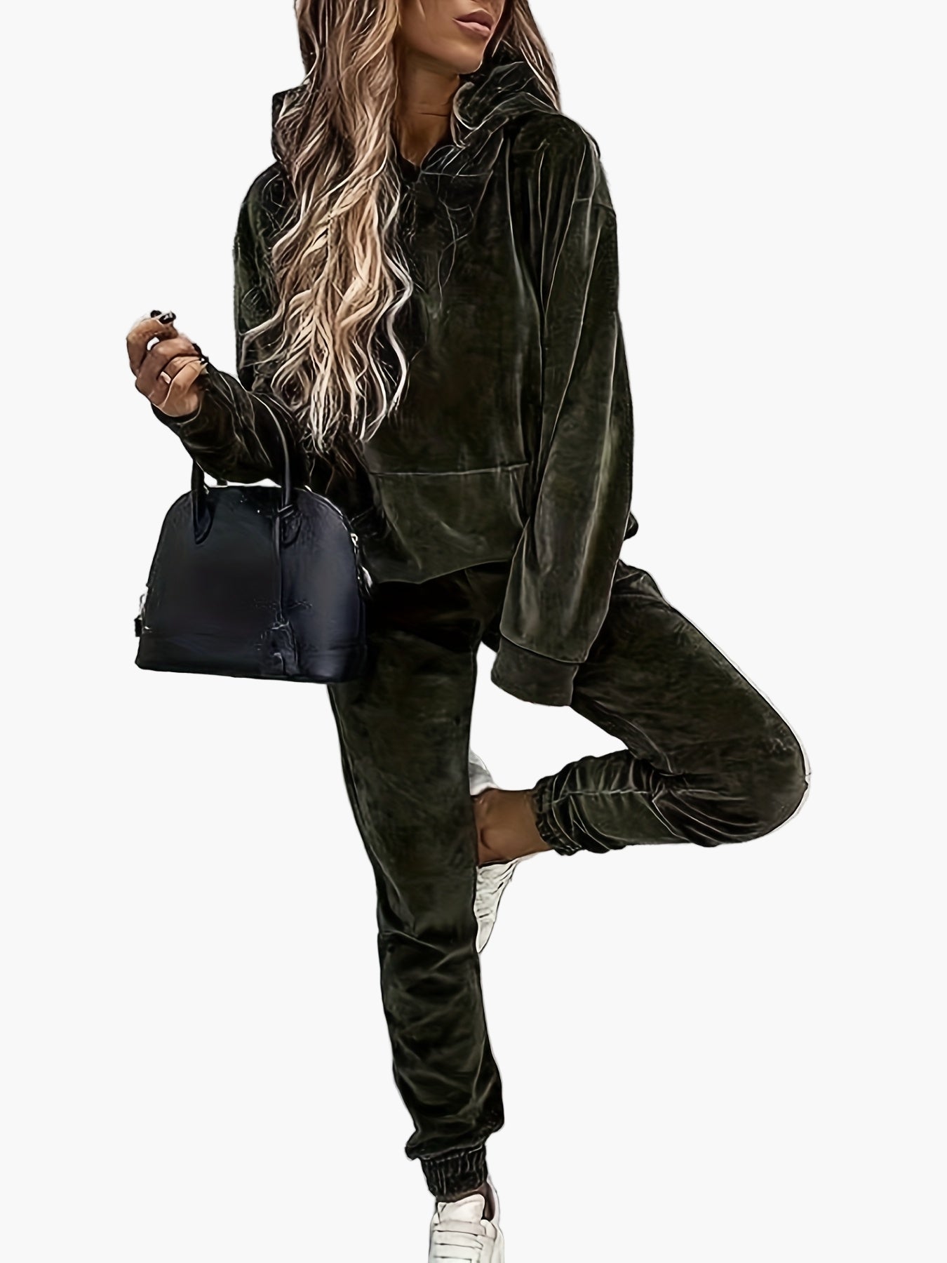 Damen Freizeit Trainingsanzug Set – Modischer Hoodie und Jogginghose für Alltag & Reisen