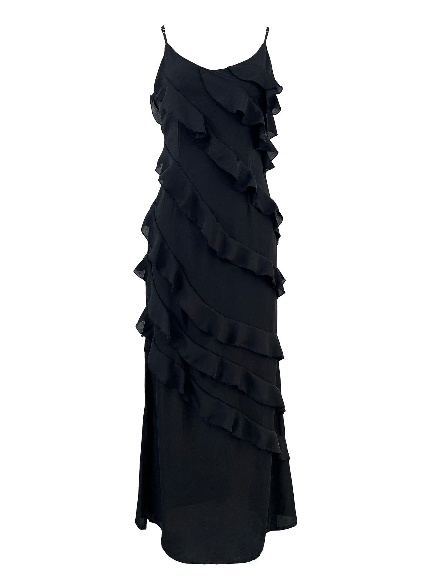 Pamela – Chiffon-Langkleid mit Trägern
