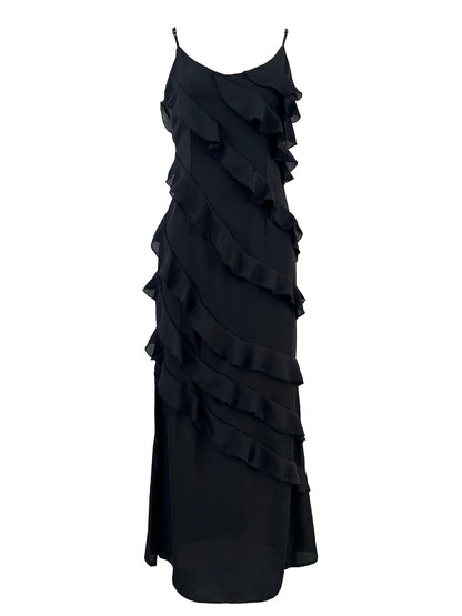 Pamela – Chiffon-Langkleid mit Trägern