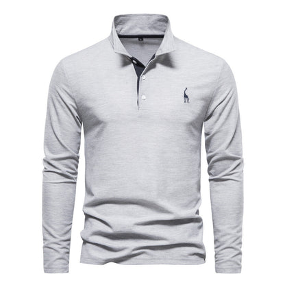 Herren Langarm Poloshirt Klassisch Modern Business & Freizeit